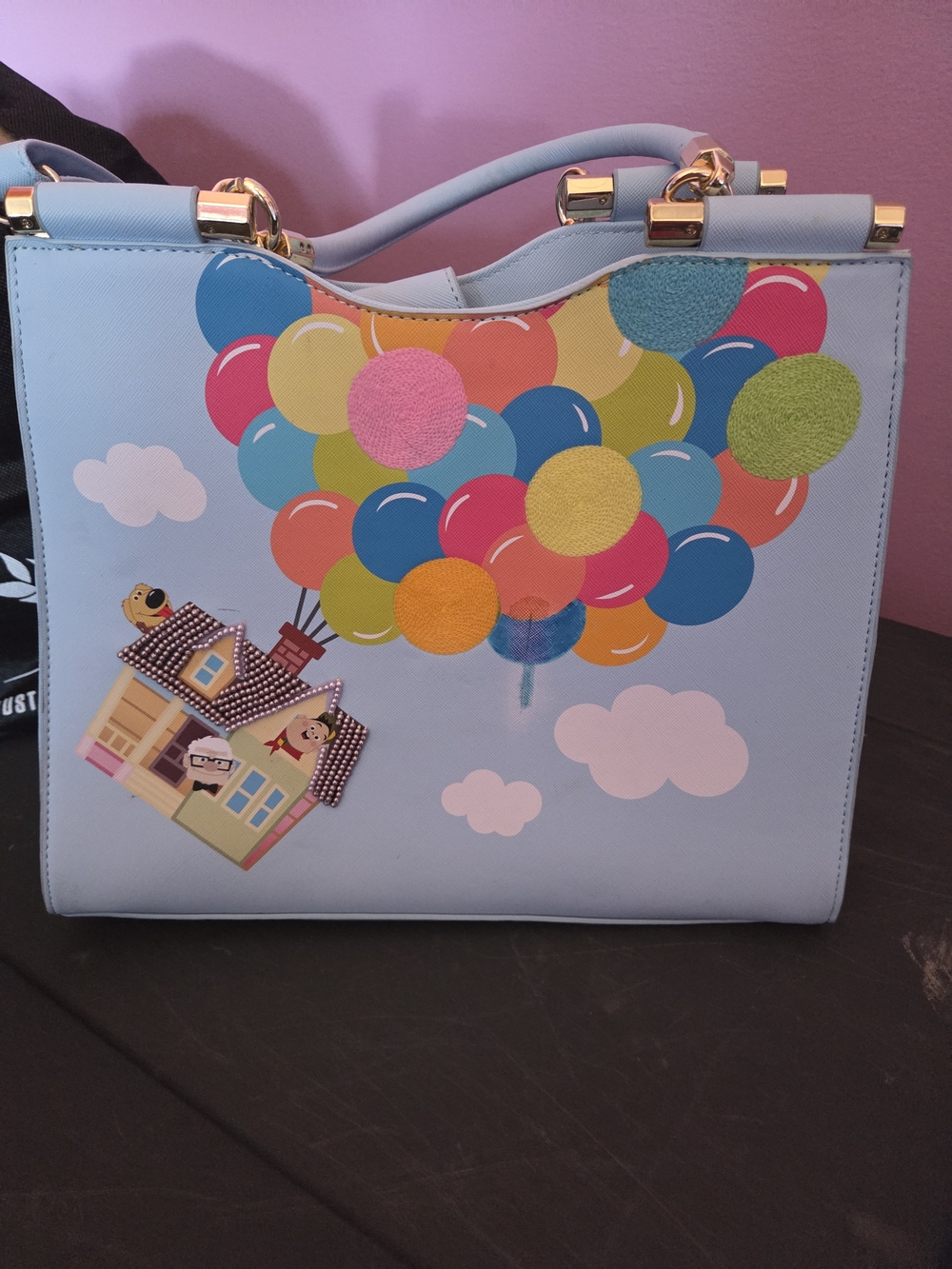 Disney Loungefly Up Bag Blue Balloon Print Tote Bag Cross Body